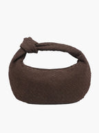 Geweven Suède Handtas Medium met Knoopdetail