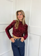 Pailletten Glittertop voor Feestjes - Elegante Glamour Outfit