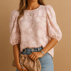 Bloementop Dames met Flatterende Pasvorm en Elegante Stijl