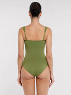 Seamless Sculpting Diamond Neck Brief Bodysuit