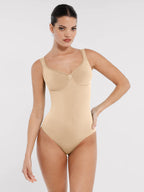 Seamless Sculpting Diamond Neck Brief Bodysuit