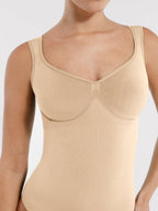 Seamless Sculpting Diamond Neck Brief Bodysuit