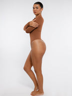 Long Sleeve Zipper Thong Bodysuit