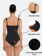 Seamless Sculpting Diamond Neck Brief Bodysuit