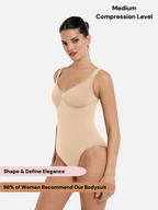 Seamless Sculpting Diamond Neck Brief Bodysuit